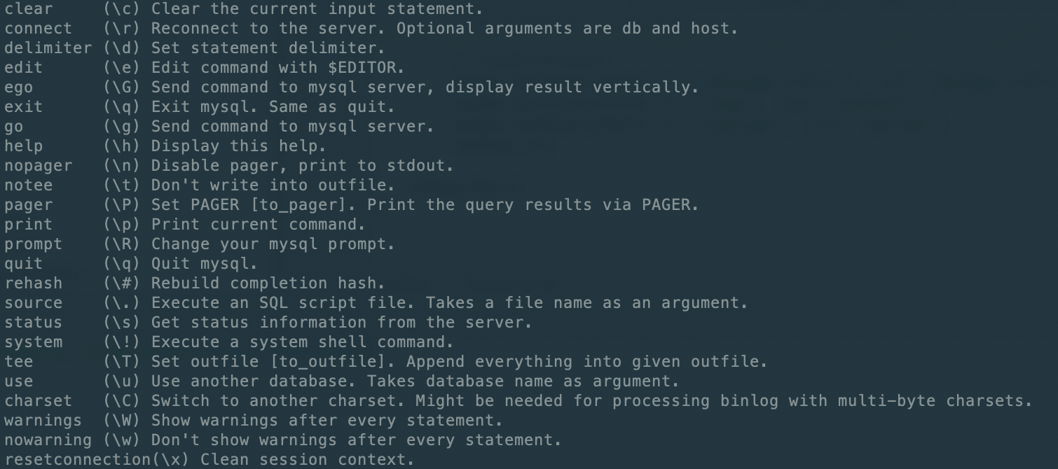 mysql常用命令安装